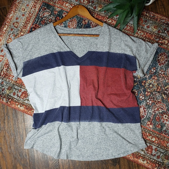 Tommy Hilfiger Tops - Tommy Hilfiger Vintage Inspired V- Neck Tee